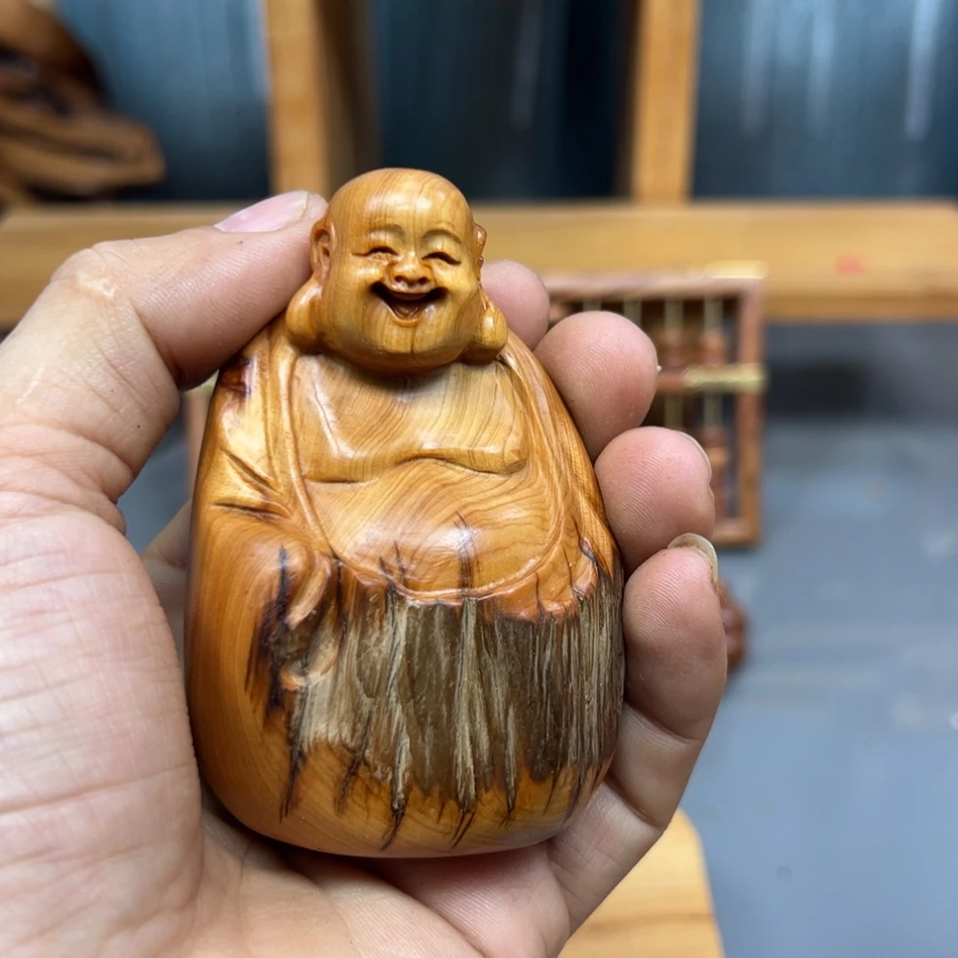 耳***生木崖柏木摆件手把件