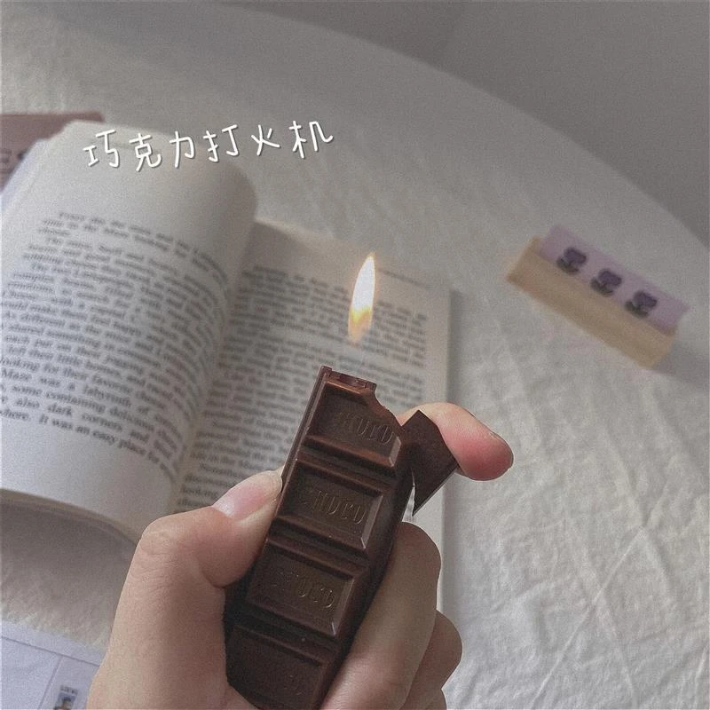 巧克力打火机可充气点烟器创意可爱实用小礼物摆件充气打火机