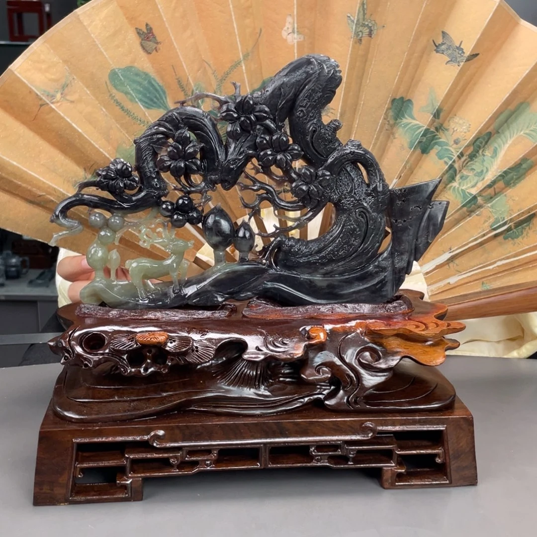 和田玉未镶嵌摆件