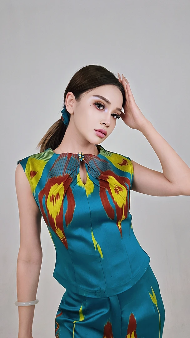 蓝红和田 atlas  裤子套装