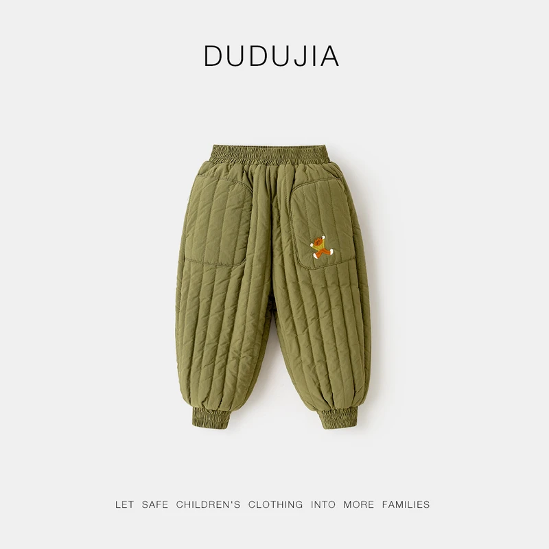【现货】嘟嘟家儿童加绒保暖加厚冬季裤子休闲裤F4DKZ131