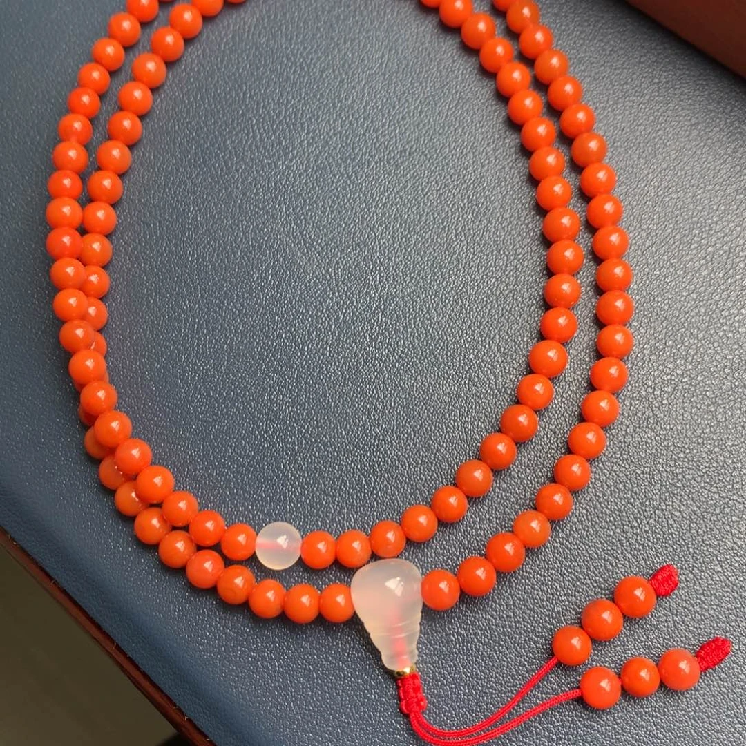 南红玛瑙未镶嵌保山天然原矿南红6mm+柿子红多圈