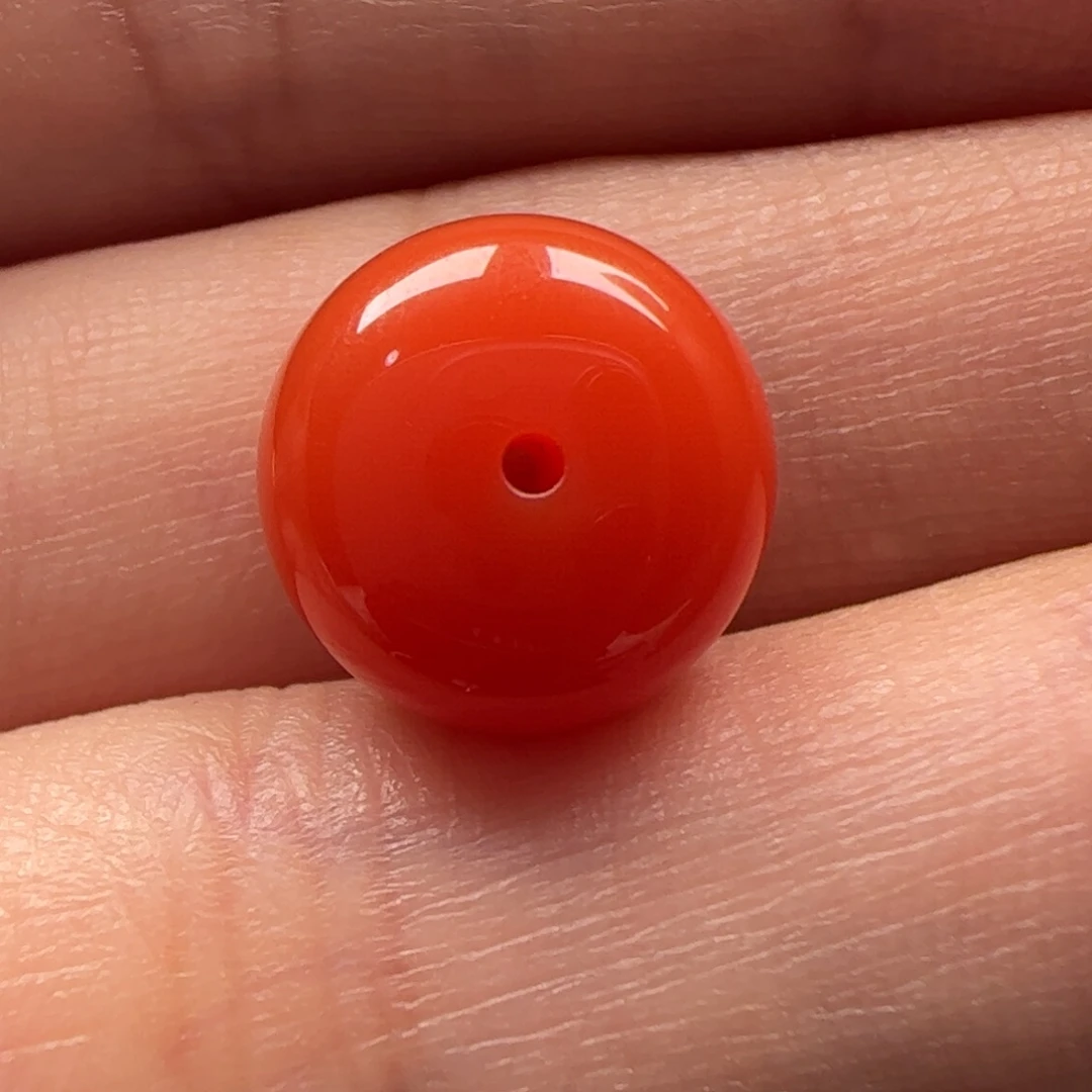 南红玛瑙未镶嵌鼓珠11mm