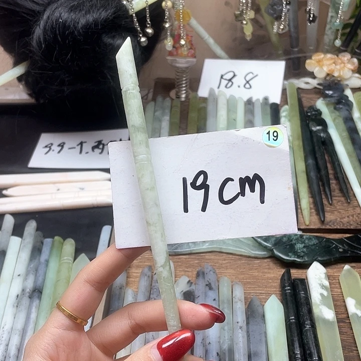 蛇纹石玉发饰合金