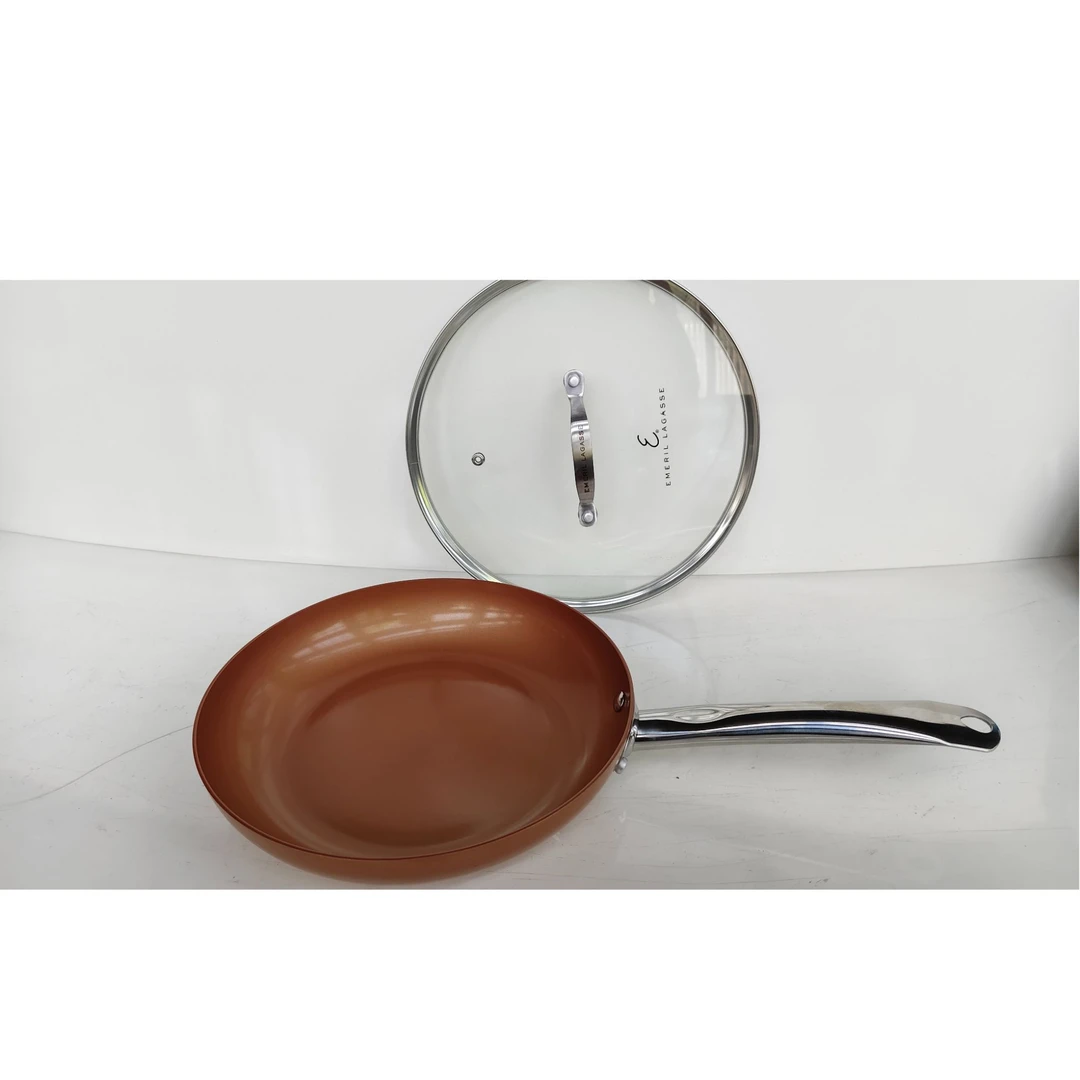 【俊良生活馆 】COPPER CHEF品牌26CM铜色平底煎锅不粘锅（瑕疵）