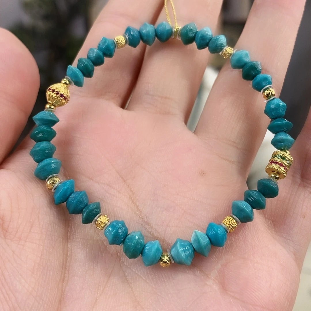 绿松石银S925镀金镶嵌珠宝奇石