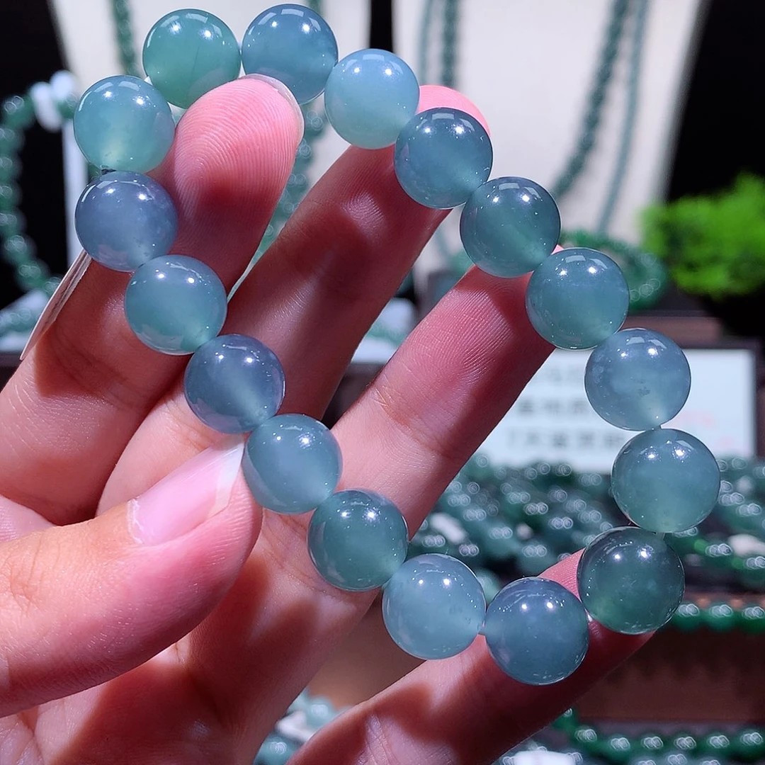 翡翠未镶嵌手链天然a货翡翠手串11.8