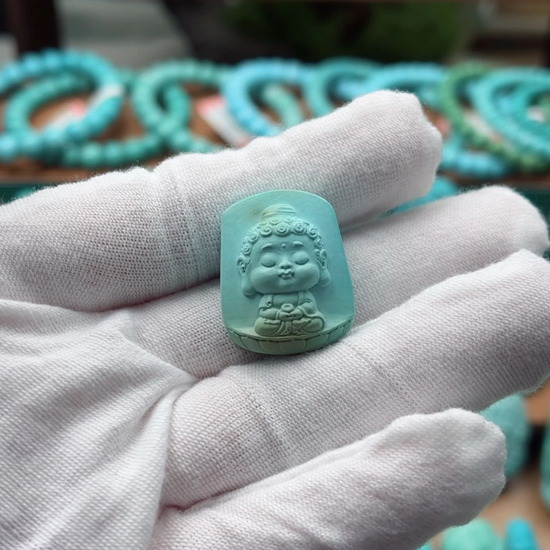 未镶嵌绿松石宝宝佛