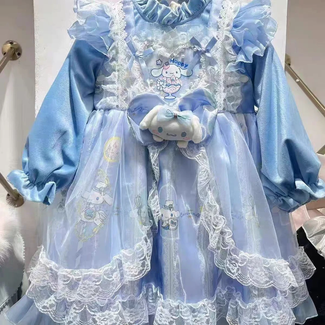 春季公主裙冬季连衣裙女宝牛仔小女孩童装蓝色女童春秋洋气