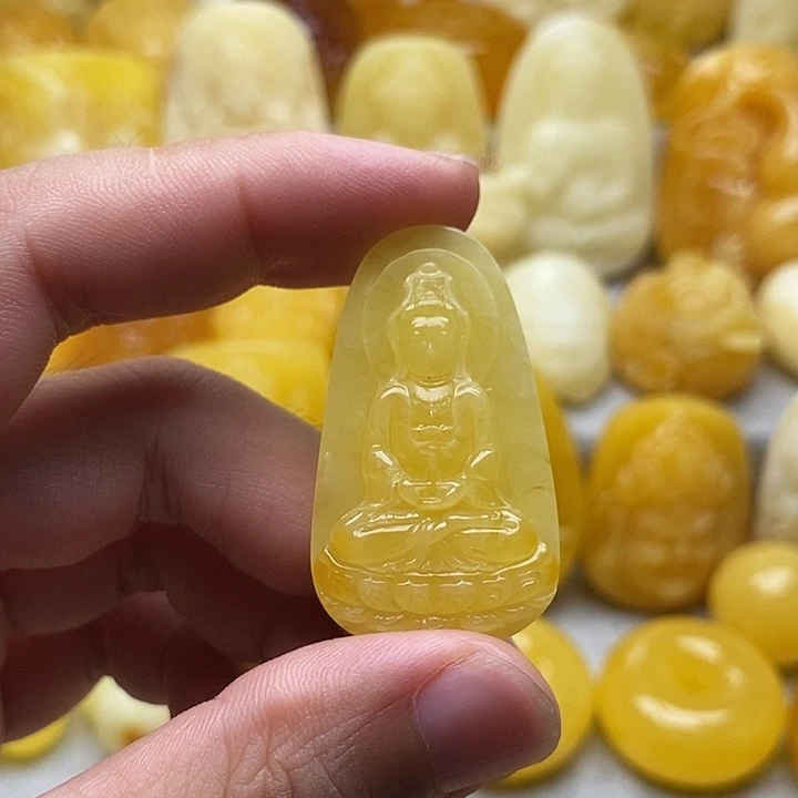 琥珀颈饰未镶嵌琥珀蜜蜡吊坠