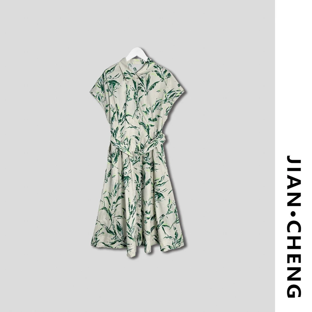 【简柽】美式复古收腰连衣裙D507-5241