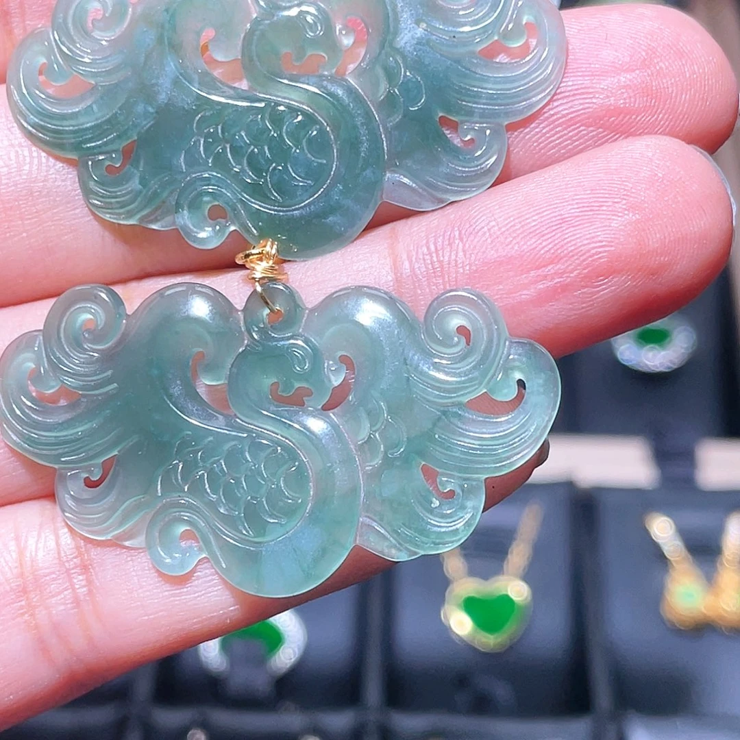 翡翠银S925镶嵌颈饰