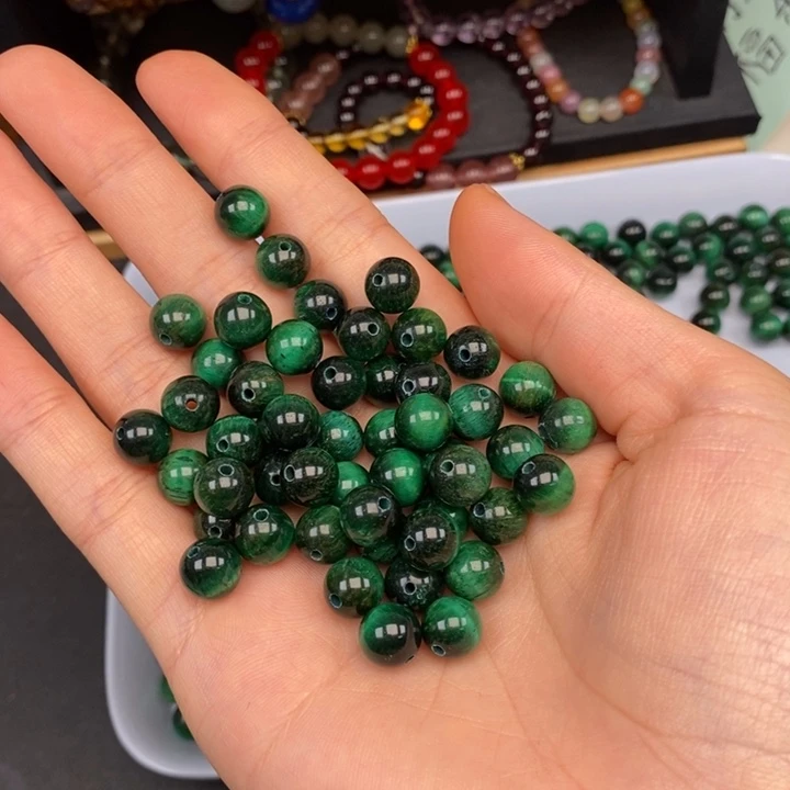 玛瑙/玉髓未镶嵌卡8绿虎眼石30个