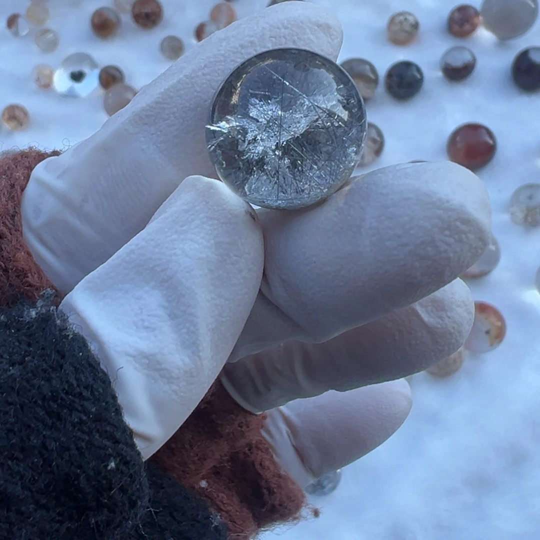 水晶水晶幽灵单珠15.8mm定制不退换未镶嵌绯*