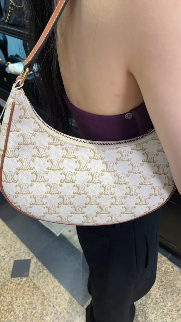 95新 Celine/思琳 夏七中古/Celine白色/单肩包