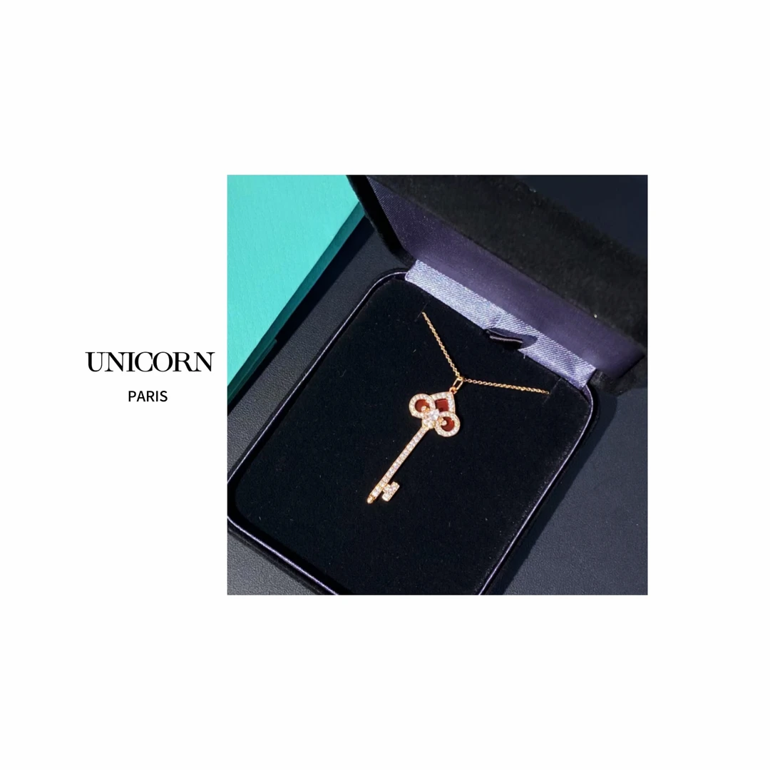 铜合金项链 【鸢尾花】时尚红色项链女 JS0744-2