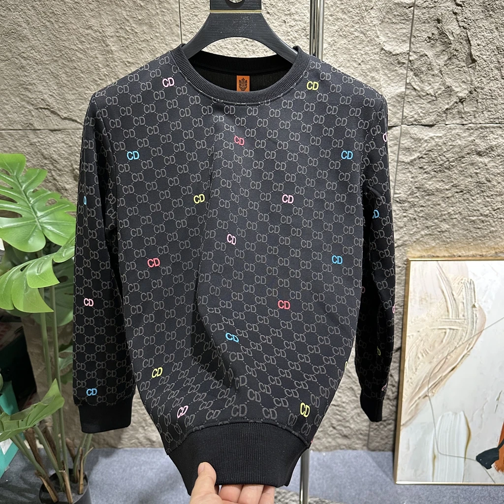 2025秋新款宽松型卫衣潮牌印花男卫衣大码长袖百搭休闲时尚秋