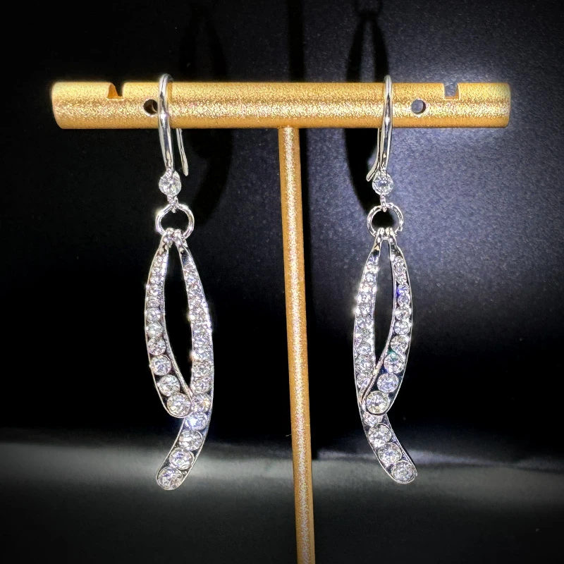 合金耳饰 小众设计感交叉流苏耳钩女简约个性百搭显瘦耳环耳饰品