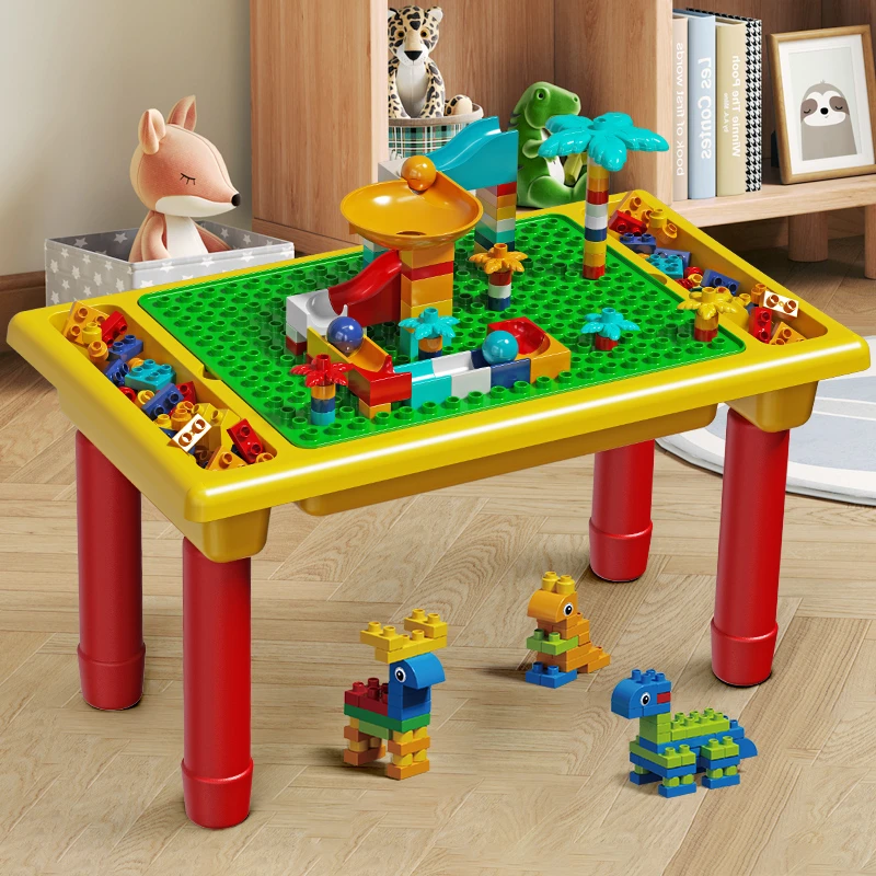 多功能益智儿童积木桌学习桌游戏桌早教开发智力玩具桌子3岁1宝宝
