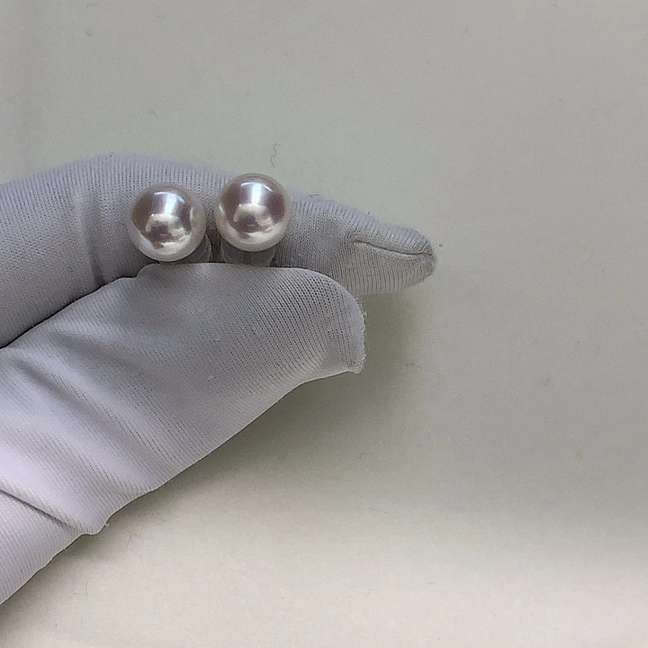 琳***姐海水珍珠耳钉7.5-818K金镶嵌