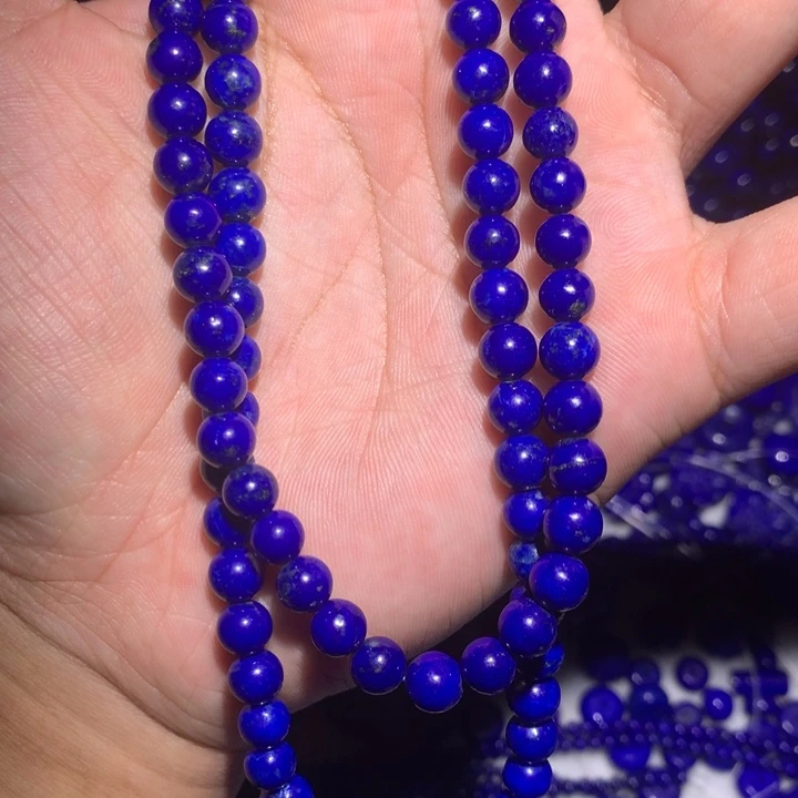 青金石未镶嵌6mm佛链3圈