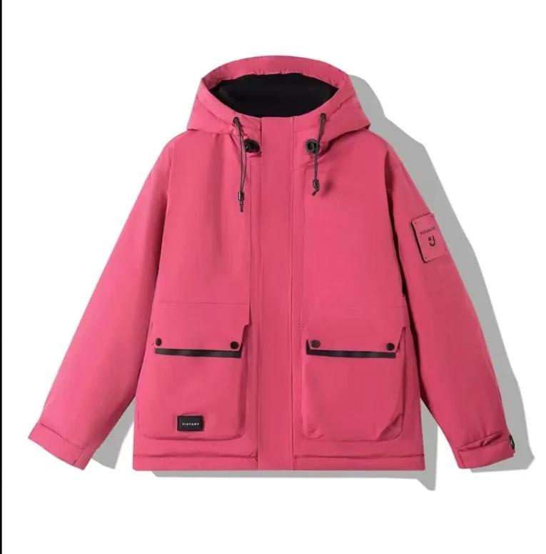 【极寒系列】草莓熊石墨烯蓄热加厚连帽三防立体冲锋衣防寒服Z-5816