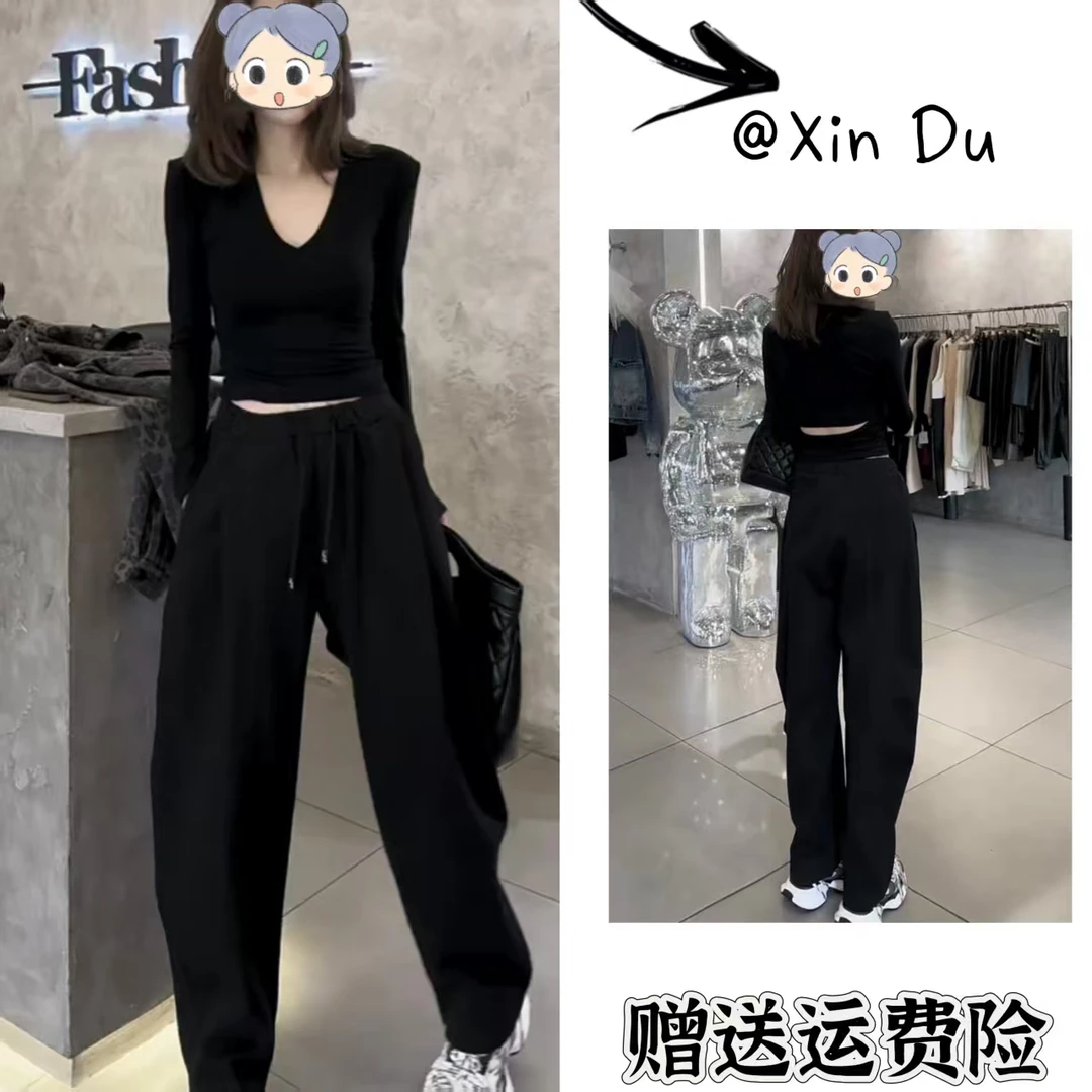 2025秋季新款时尚显瘦气质女士网红洋气两件套百搭款D22231