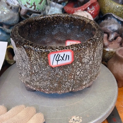 粗陶花盆手工花盆制作