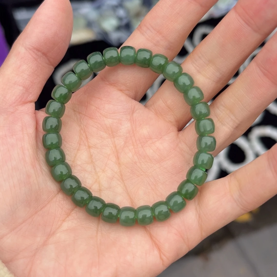 和田玉（碧玉）未镶嵌手链