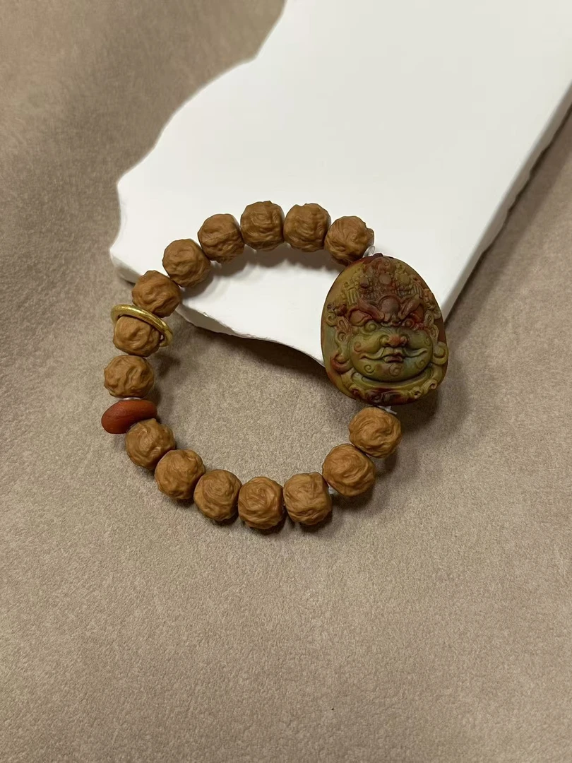 【皮皮原创】设计款精工核雕南红大黑天PRJ1074