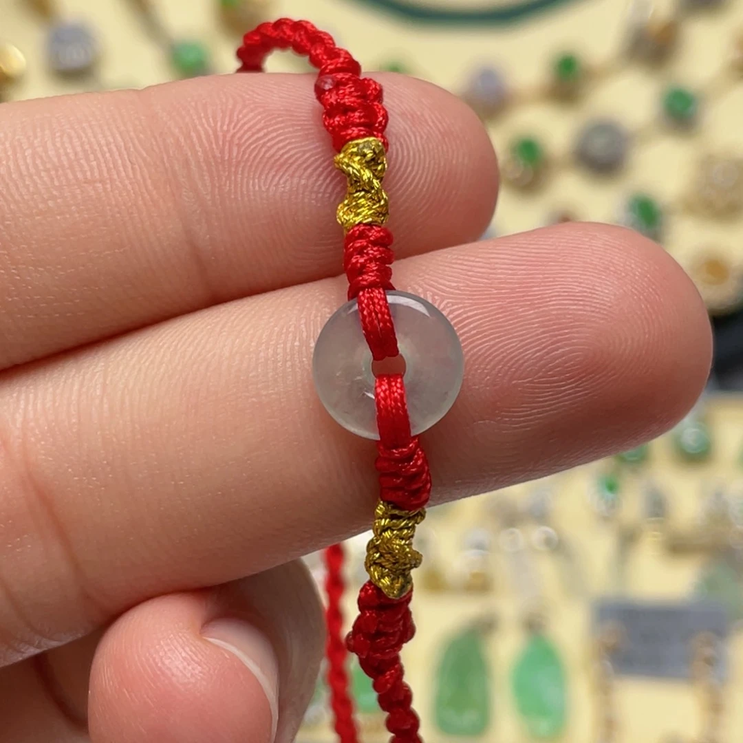 翡翠手链未镶嵌乙*纯天然缅甸翡翠