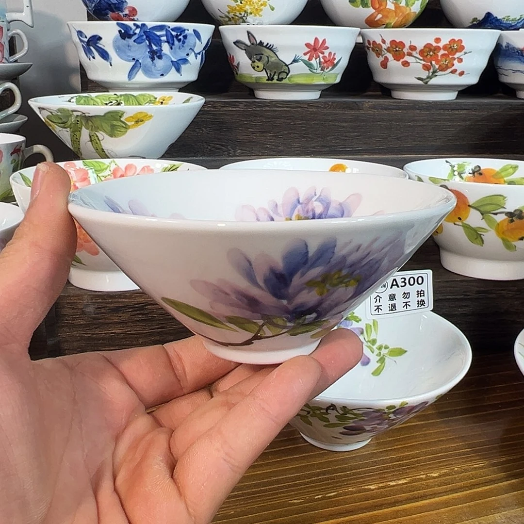 陶瓷景德镇高温釉下陶瓷5寸碗