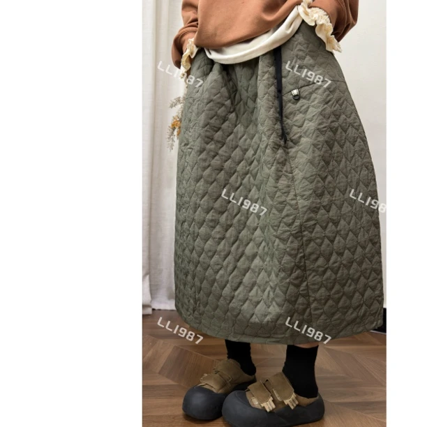 HY罗罗【气球裙】冬季韩系休闲时尚潮流压棉特色调节绳半身裙L362