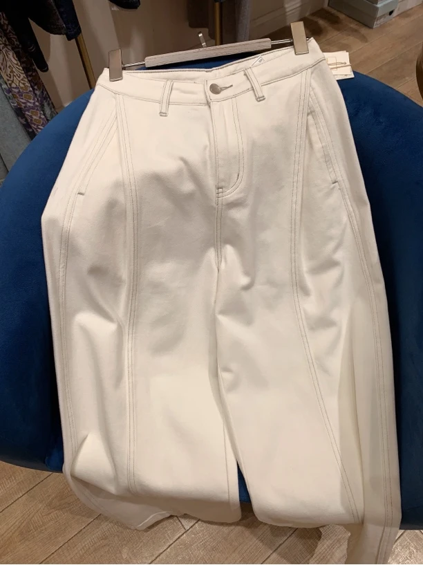 蜜娜贝尔  6238白色牛仔裤