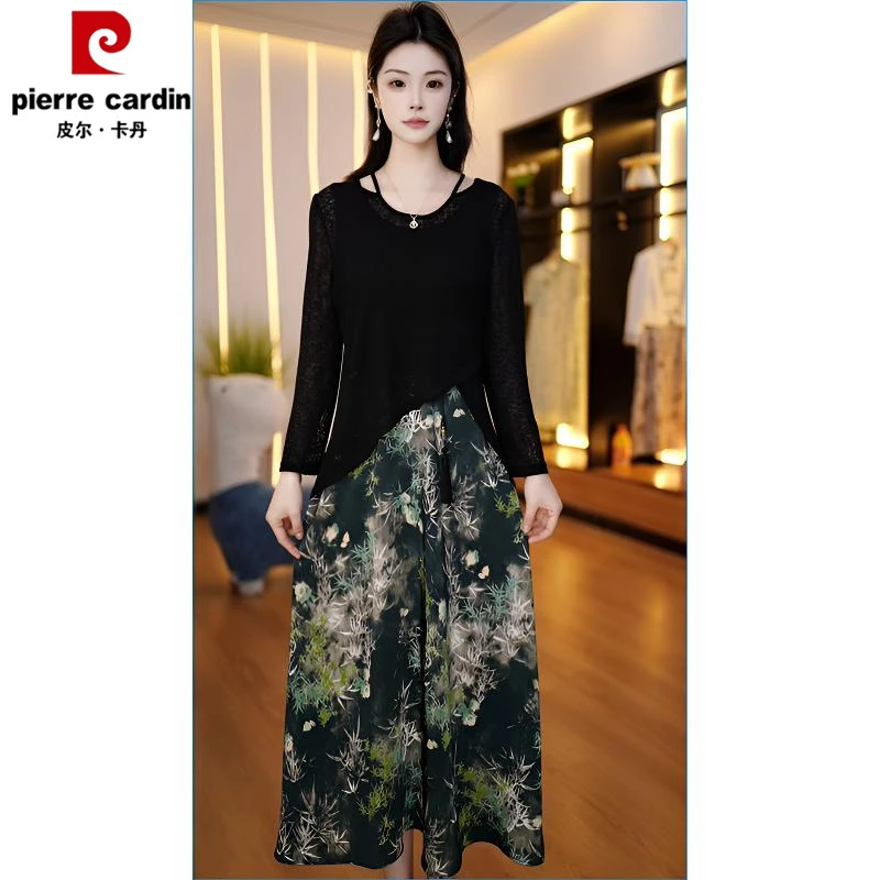 高级感两件套长袖连衣裙女2025春秋新款显瘦时尚气质长裙春季