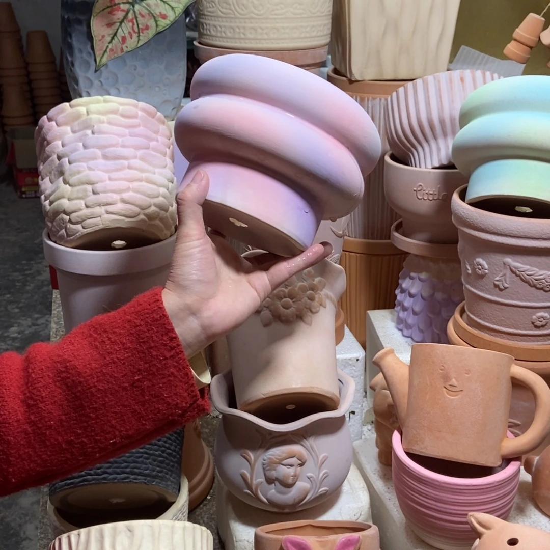 17×12彩色甜甜圈 粗陶1个