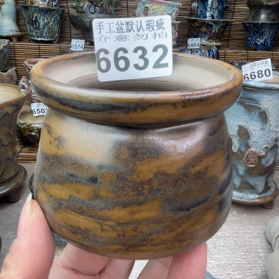 手工花盆默认瑕疵完美者勿拍