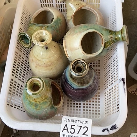 紫砂花盆575微瑕品口径3厘米左右