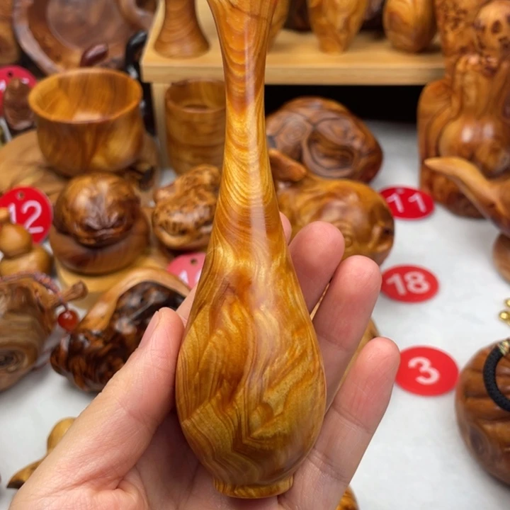 原***创木太行精品纹理花瓶