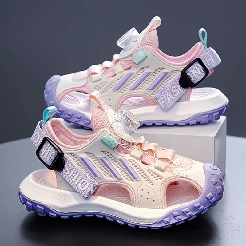 ABC 断码女童夏季凉鞋中大童爆款小女孩包头凉拖儿童防滑沙滩鞋潮