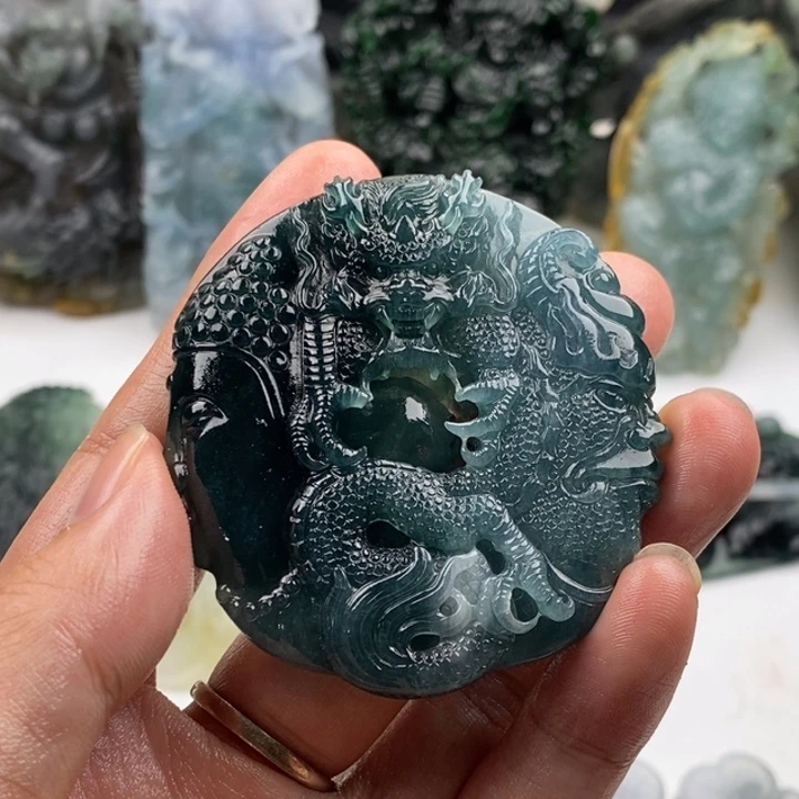 定制翡翠未镶嵌天然翡翠吊坠