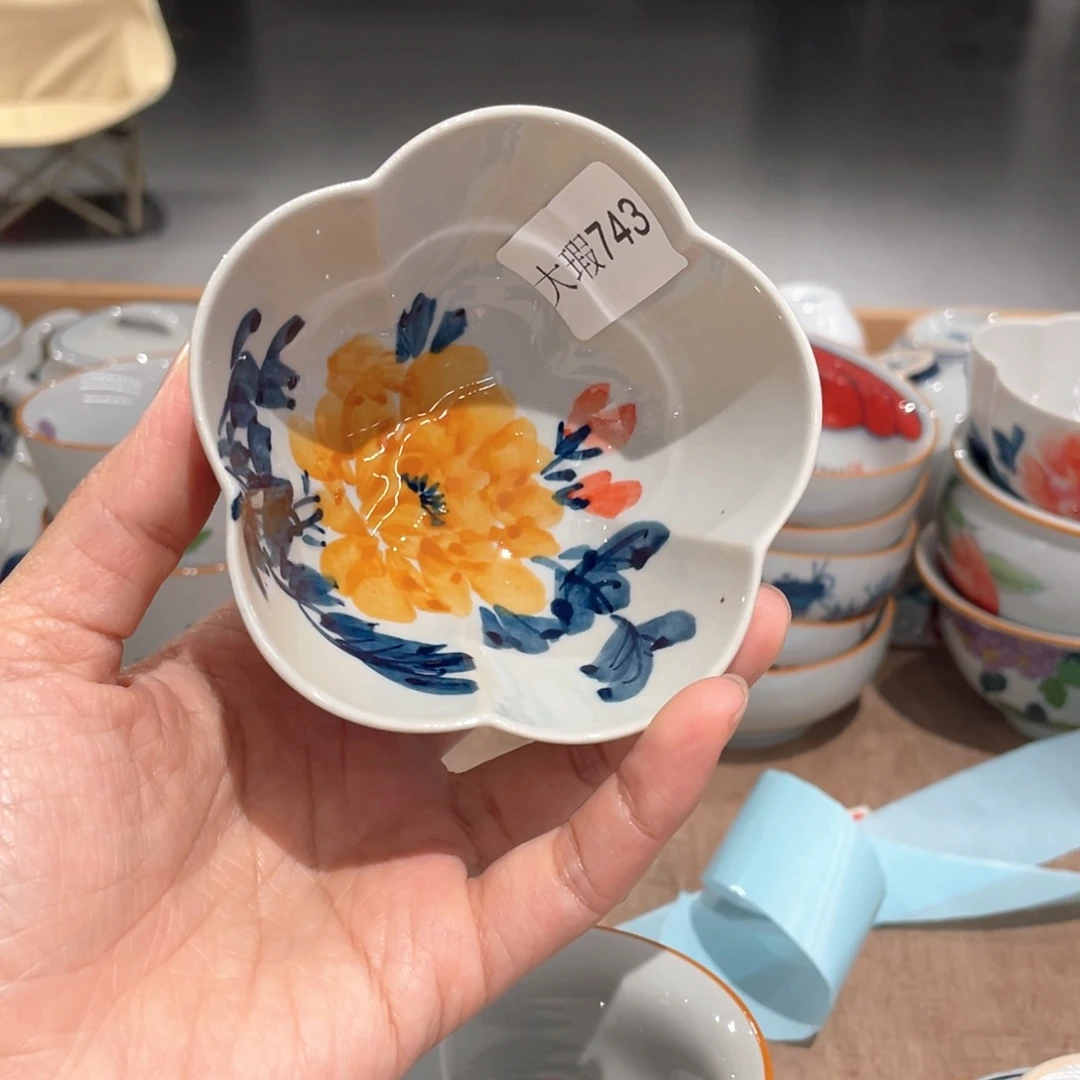 釉下手绘茶具微瑕