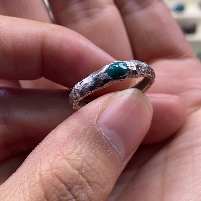 【闪购商品】银S925镶嵌绿松石戒指