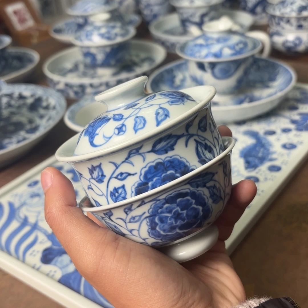 摆件陶景德镇手绘茶器福利