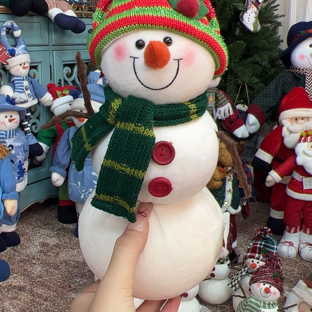 毛绒圣诞节雪人摆件