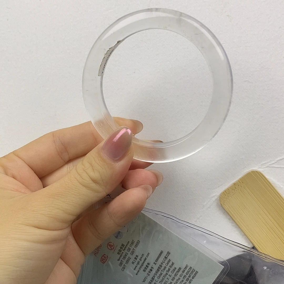 石英质玉未镶嵌手镯54白冰刚光微抠4295福利不退不换