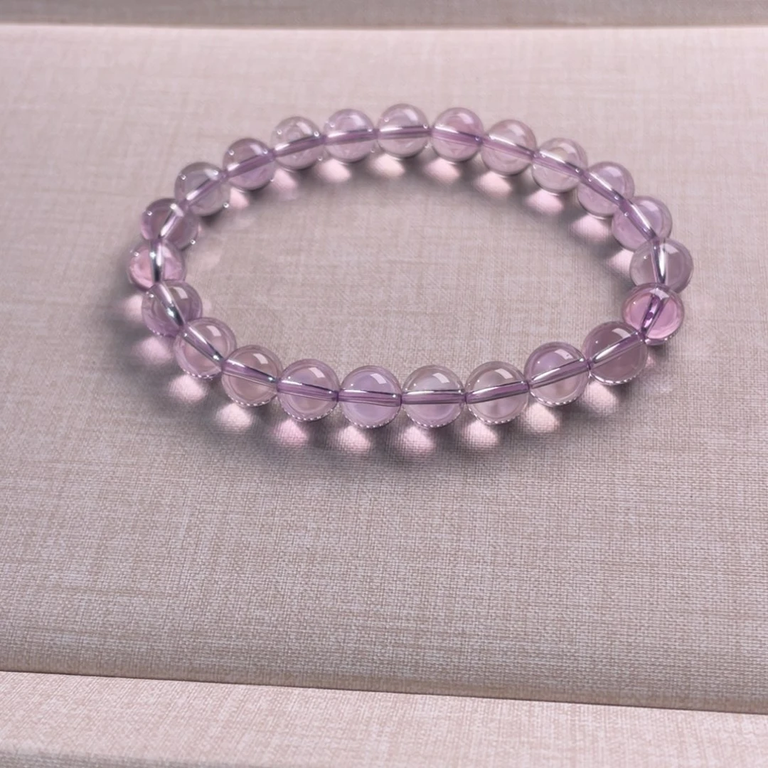 手链紫晶未镶嵌紫水晶手串卡8mm