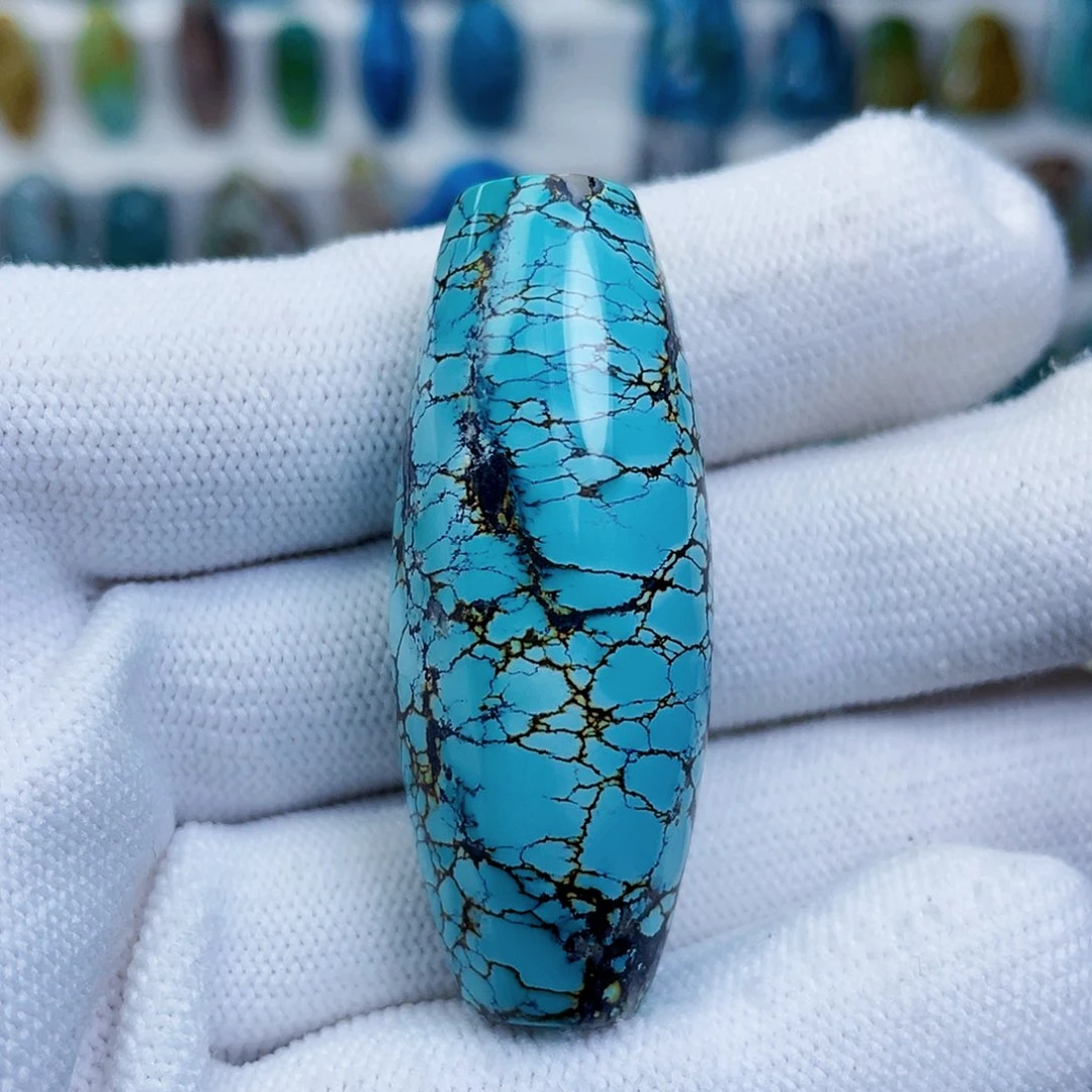 绿松石未镶嵌网花大桶