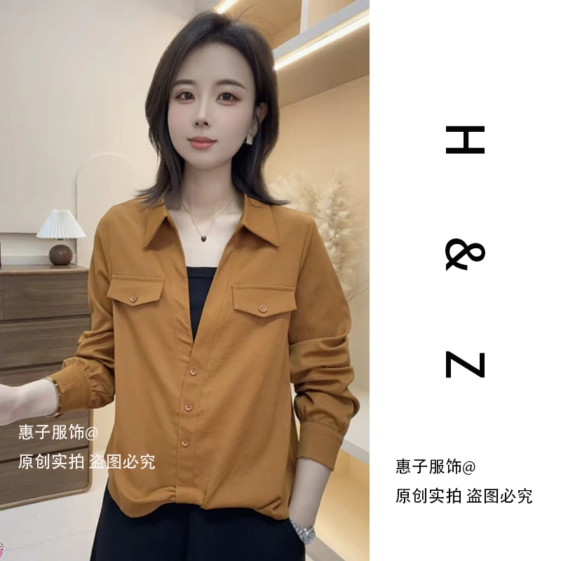 【惠子服饰】拼接假两件衬衫2025新款设计洋气百搭女士上衣