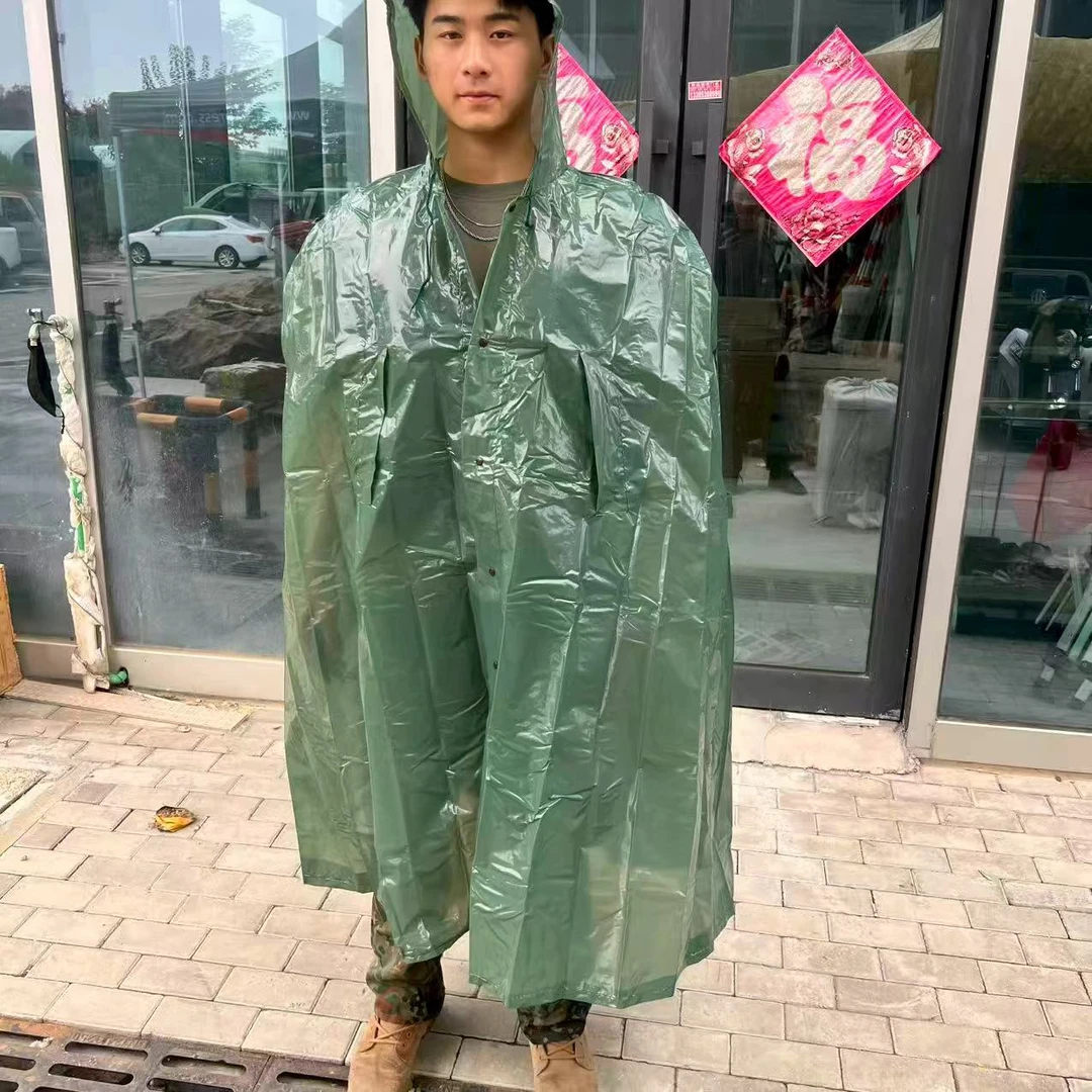 绿色斗篷雨衣经典老库存